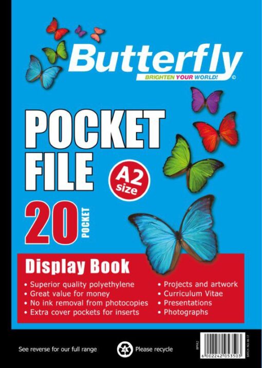 Butterfly: Pocket File - 20 Pocket A3