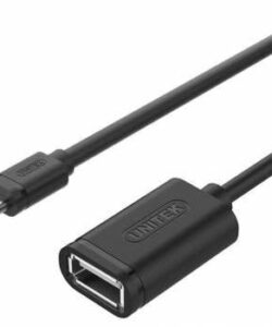 The Unitek Y-C438GBK USB 2.0 Micro-B male to USB Type-A Female OTG Cable.