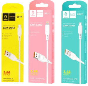 iPhone Lightning High Speed Charging Data Cable 2.4A with adapter . 150% charging