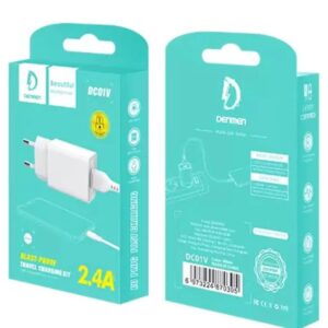 Denmen DC01V 2.4A Blast-Proof Travel Charging Kit, Adapter & Cable For Micro