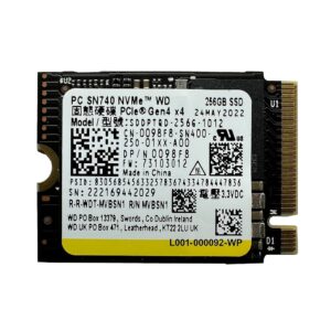 Western Digital PC SN740 256GB PCIe Gen4 x4 2230 M.2 NVMe OEM Solid State Drive