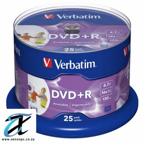 Verbatim 4.7GB DVD+R 16X Printable Spindle