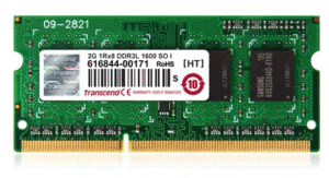 2GB Transcend DDR3 1333MHz PC3-10666 Low-Voltage 1.35V Single Laptop Memory Module