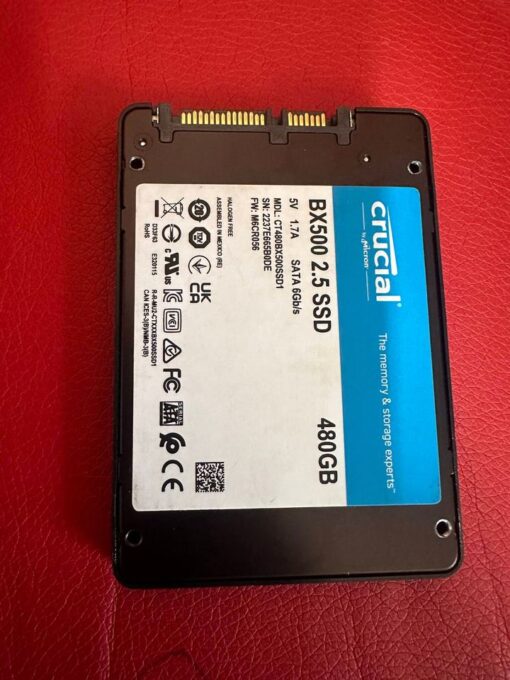 Crucial BX500 480GB 3D NAND SATA 2.5-Inch Internal SSD, up to 540MB/s