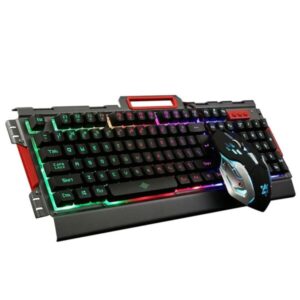 Wired Gaming Keyboard and Mouse Combo Glowing Mechanical Backlit for PC Computer