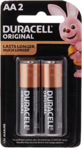 LR6/AA DURACELL ORIGINAL  BATTERY 1.5V 2/PACK ALKALINE AA-2-HBDC