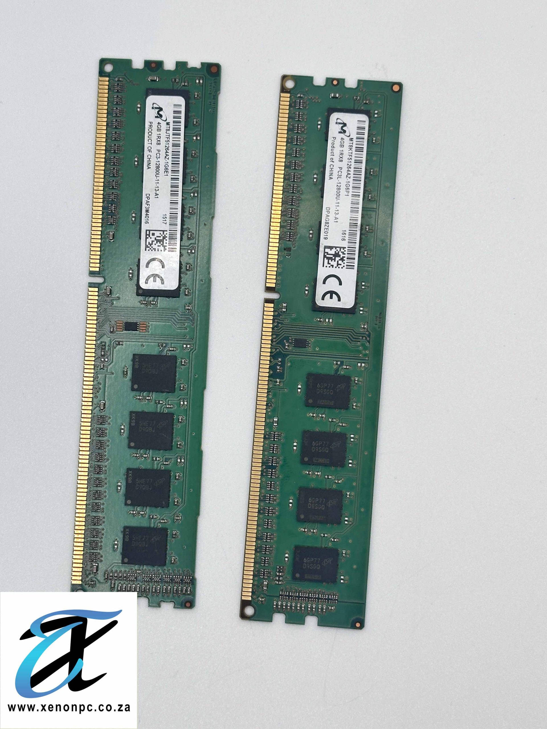 Micron 4GB DDR3-1600 PC3-12800 240-Pin Desktop RAM MT8KTF51264AZ-1G6P1