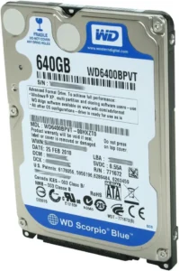 Western Digital Scorpio Blue 640GB 5400 RPM 8MB Cache SATA 3.0Gb/s 2.5" Internal Hard Drive
