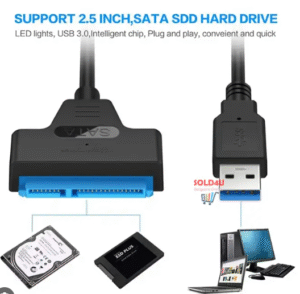 SATA To USB Cable - USB 3.0 Adapter Cable for 2.5` SATA SSD/HDD Drive