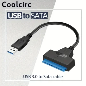 Coolcic 0.5ft SATA to USB 3.0 Cable, USB 3.0 to SATA Adapter