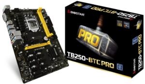 Biostar Motherboard TB250-BTC PRO Core with core i5-7500 7th gen + 8GB DDR4 LGA1151 Intel