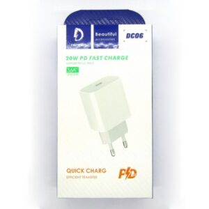 DENMEN DC06 PD+QC3.0 (20W 3.6A) Mains Charger White