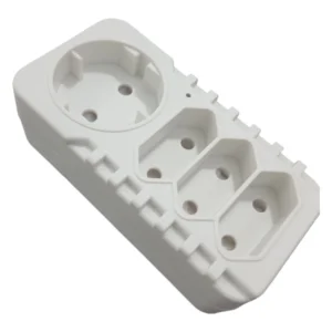 Redisson Multi-Plug Adaptor | 3 x Euro + Round Socket, White