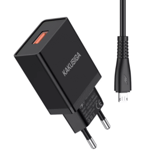 Kaku 2.4A Max Adaptive Fast charging Micro USB with adapter. Fireproof and high temperature resistance.