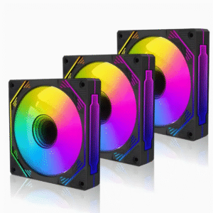 ARGB 3-in-1 3 Pin Fan 3-Piece Set, 120 mm Size, Black