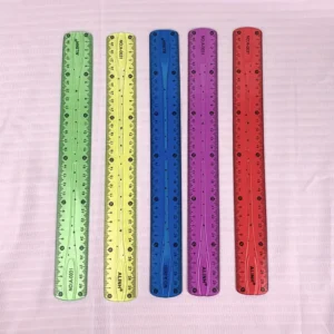 Alinh Flexible Ruler Set, 5-Pack, 30cm, Bendable Plastic Measurement Tool for Drawing and School Use