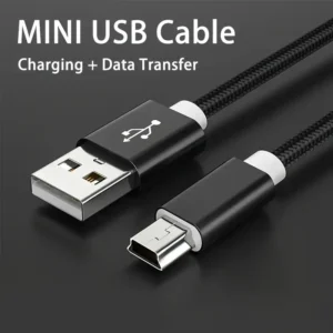 Mini USB Cable Mini USB to USB Fast Data Charger Cable for Hard Drives, Dash Cams, MP3s, MP4 Players, Car DVRs, GPS Cameras, HDDs, Mini USB Charging Data Cable Suitable for Mobile Phones and More Mini Port Devices