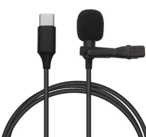 USB Type-C Clip-on Lapel Microphone with Condenser Mic