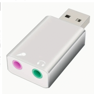 USB External Stereo Sound Audio Adapter with 3.5mm Jack - Plug & Play, Compatible with Windows, Mac, Linux, PC Laptops - Alloy Design for Enhanced Audio Experience, Laptop Audio Adapter, Sleek Metallic Finish