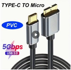 USB 3.0/3.1 Type-C Male to Male Cable & Adapter - USB-C Hard Drive/SDD/HDD External Disk Connector, 5Gbps Fast Transfer, USB- (No External Adapter) for PC/Laptop/Smartphone/Tablet - Compatible with USB-C Devices