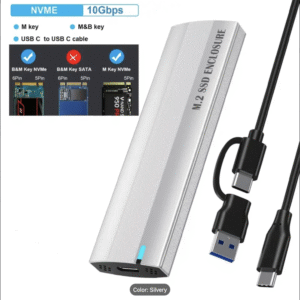 High-Speed M.2 NVMe SSD Enclosure - USB 3.1 Gen 2 (10Gbps) to PCI-E Adapter, UASP Support, Aluminum Alloy Case for Sizes 2230/2242/2260/2280