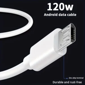 120W Android Micro USB Data Cable