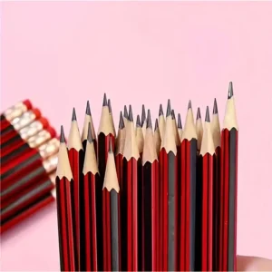 High quality wooden pencils, with smooth and durable writing, ideal for learning, drawing, and sketching. HB pencils with their own eraser
