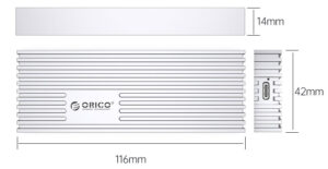 ORICO M233C3-G4-GY USB3.2 20Gbps M.2 NVMe SSD Enclosure(Grey)