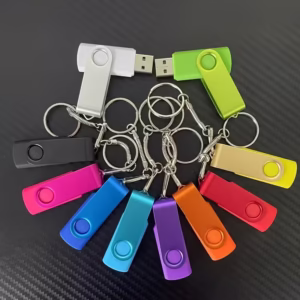 Colorful Metal Rotatable Memory Stick 4GB High Speed USB Flash Drive Real Capacity Pendrive Free Key Chain USB Stick Portable External Storage U Disk Business Gift