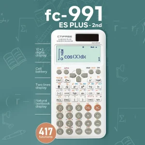 CTIFREE FC-991ES PLUS 2nd Edition - 10+2 Digit Large Screen Scientific Calculator with 417 Functions