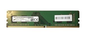 The Micron UDIMM with manufacturer reference MTA4ATF1G64AZ-3G2E1 unbuffered DIMM Non-ECC DDR4 3200MHz 288pin with 8GB capacity (1Gx64). 4 FBGA 1Gx16 DRAM (Dynamic Random Access Memory).
