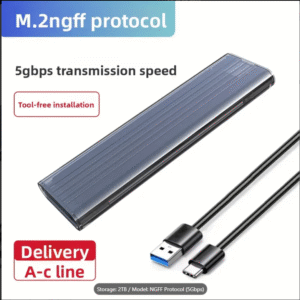 5Gbps NGFF protocol M.2 portable hard drive transparent box, NGFF protocol portable hard drive shell, solid-state drive box, portable notebook, NVME portable disk