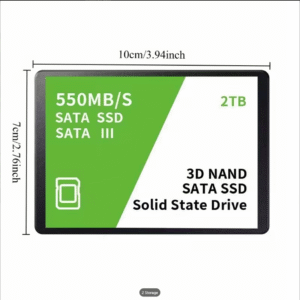 Smart Cooled SSD Portable Solid State Driver, 2.5-inch 2TB Mass Storage, High Speed Reading and Writing