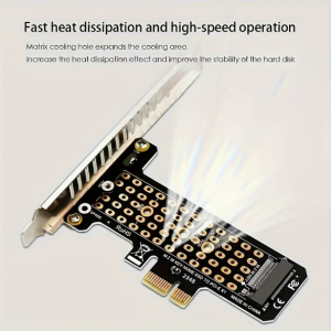 M.2 NVMe PCIe to PCIe x1 Adapter Card - PCIe 3.0/4.0 SSD Converter, M.2 Key M-Key (2230/2240/2260/2280) NVMe/SATA-like M.2 Drives Compatible with Desktop/Laptop, Plug & Play Installation