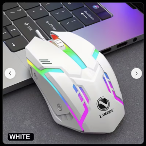 Sourie San Fil Gaming Mouse/Colorful LED Lights/USB Wired Connection/Ergonomic Design for Desktop & Laptop Computers