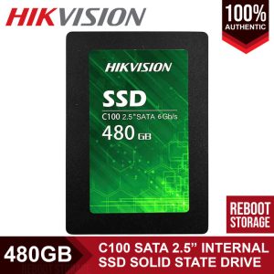 Hikvision C100 480GB 2.5" SATA 6GB/s 3D Nand Internal Solid State Drive (SSD) / 550 MB/s Read / 500MB/s Write / Internal Solid State Drive / HS-SSD-C100/480G