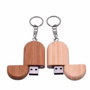 Colorful Printed Wooden Memory Stick USB Flash Drive Pen Driver 64GB Portable U Disk Wedding Gift High-Speed Actual Capacity with Keychain External Storage Device Business Gift