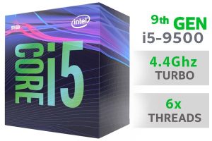 Intel Core i5-9500 Desktop Processor 6 Cores up to 4.GHz LGA1151 300 Series 65W