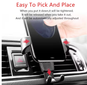 Car Air Vent Mount Gravity Phone Holder Universal Gravity Smartphone Support Black