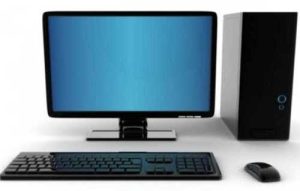 Complete set of desktop PC with screen, cables, keyboard and mouse core C 500gb harddrive 8gb ram