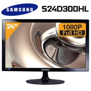 Samsung S24D300HLR 23.6" FHD 1920 x 1080 LED Monitor / 5ms Response Time / Game Mode Compability / Mega Dynamic Contrast HDMI/VGA Ports