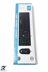 MIKUSO USB Wired Keyboard and Mouse Combo | Full Size Ergonomic Keyboard | Plug & Play Office Set