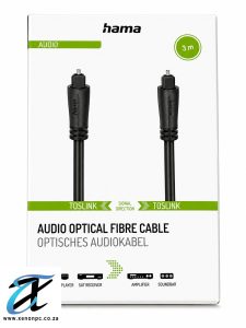 Hama 3m Toslink Optical Audio Cable SPDIF Digital Fibre Cable for Soundbar TV Amplifier