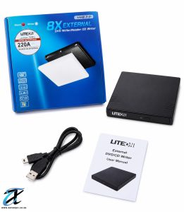 LiteOn 8X External USB DVD Writer Slim Portable CD/DVD Drive