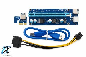 PCI-E 1X to 16X USB 3.0 Riser Card Adapter for GPU Cryptocurrency Mining