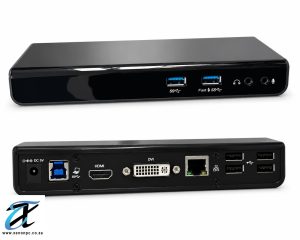 USB 3.0 Universal Dual Display Docking Station with HDMI/DVI Support – External Graphics Adapter for Windows PCs & Laptops