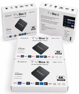HEMCO HMC-TV13 Android TV Box S 4K Ultra HD Streaming Media Player | Android TV, Dual WiFi & Chromecast Built-In