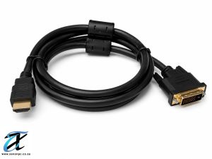 HDMI to DVI-D Cable 1.8m – Digital Video Adapter Cable for Monitor, PC & Projector