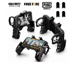 Mobile Gaming Trigger Controller Grip for PUBG, Free Fire & Call of Duty Mobile | 4-Finger Shooting Gamepad