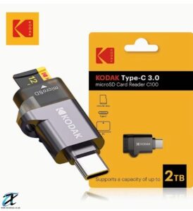 Kodak C100 USB Type-C 3.0 microSD Card Reader – High-Speed OTG Memory Card Adapter (Up to 2TB)